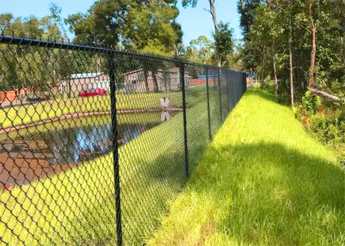 Black Chain Link Fence · Durable & Low Profile