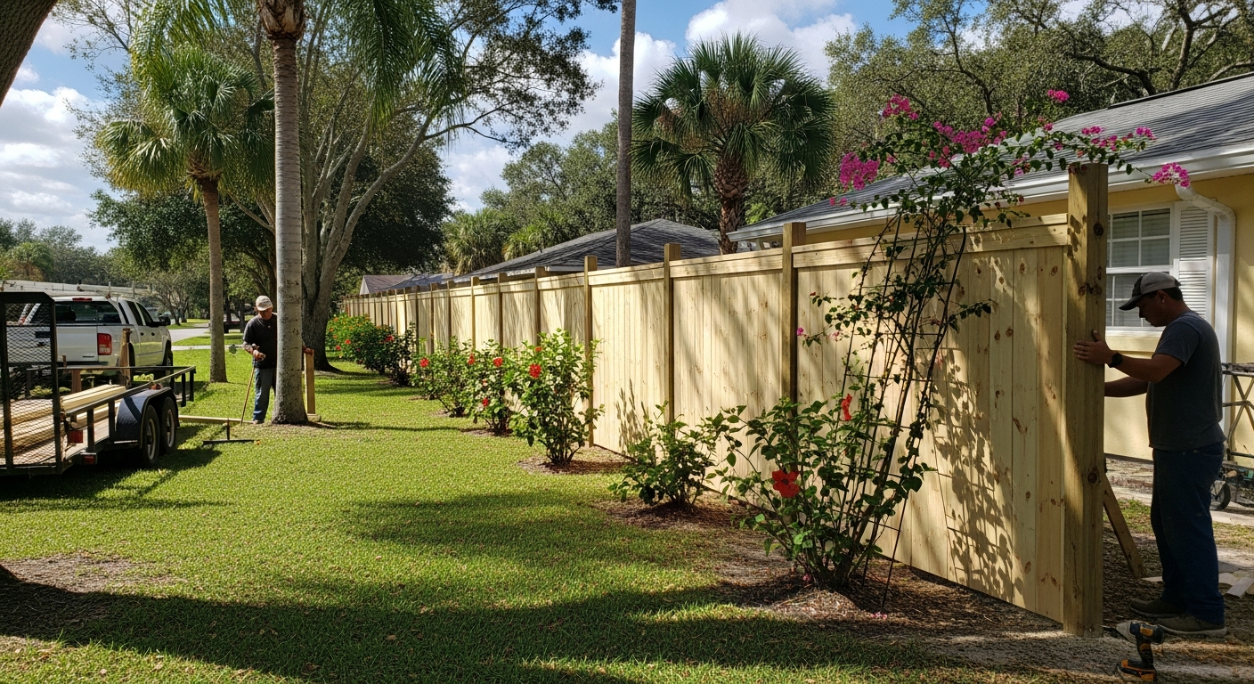 Fence installation in Lakeland, FL by MCM Fence LLC